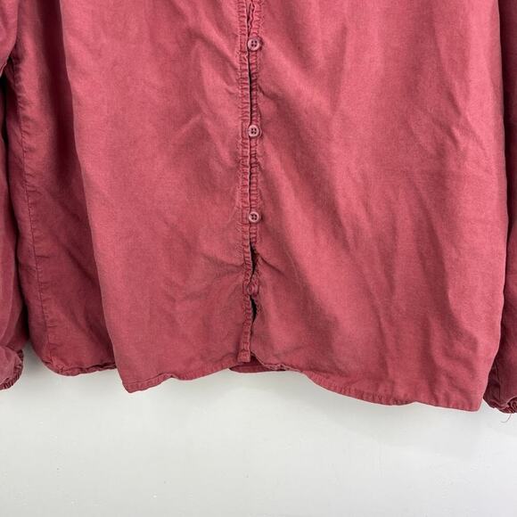 Anthropologie Cloth & Stone Raglan ruffle neck blouse womens Size Medium - Picture 4 of 9